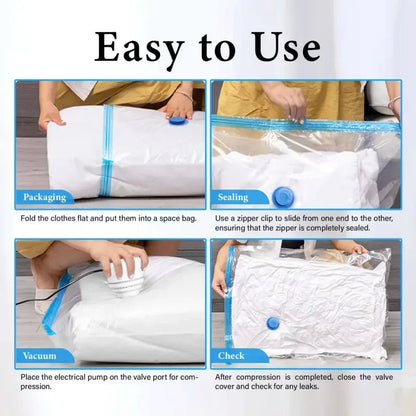 Sacs de Compression Sous Vide Réutilisables – 4 Tailles, Pompe en Option