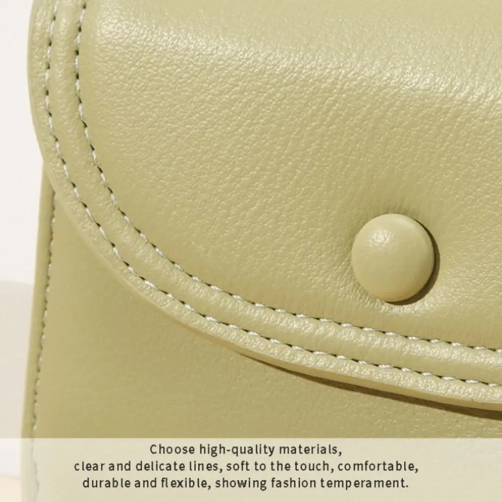 Portefeuille Femme Court Pliable Coloré Mini - Porte-Monnaie Zippé PU Multifonction Portable Marron