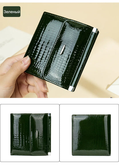 Portefeuille Femme Luxe Clip Cuir - Clutch Soirée Designer Porte-Cartes Crédit
