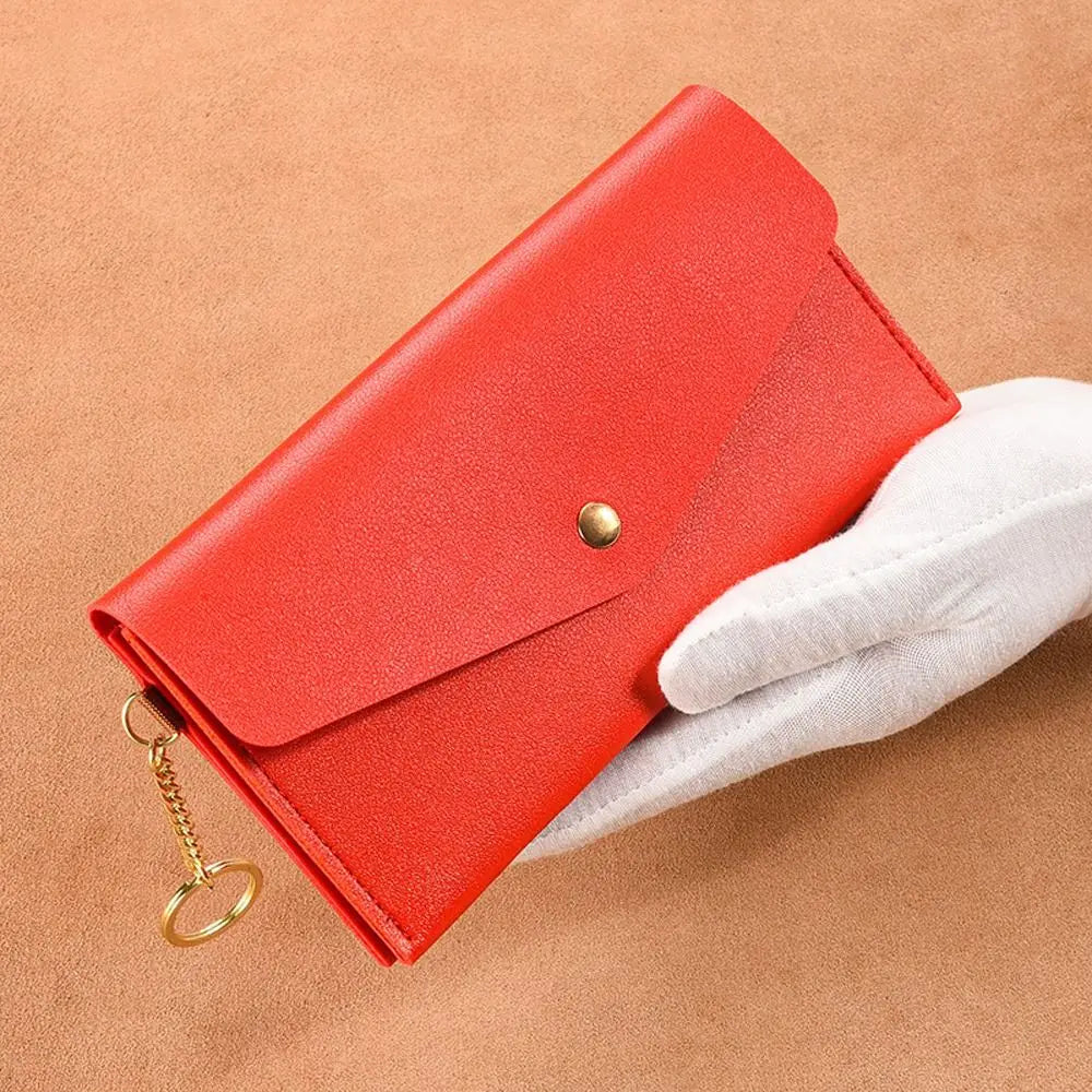 Portefeuille Femme Enveloppe Rétro Cuir PU - Clutch Porte-Cartes Téléphone Monnaie