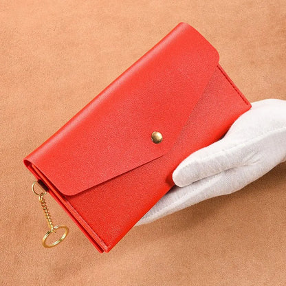 Portefeuille Femme Enveloppe Rétro Cuir PU - Clutch Porte-Cartes Téléphone Monnaie