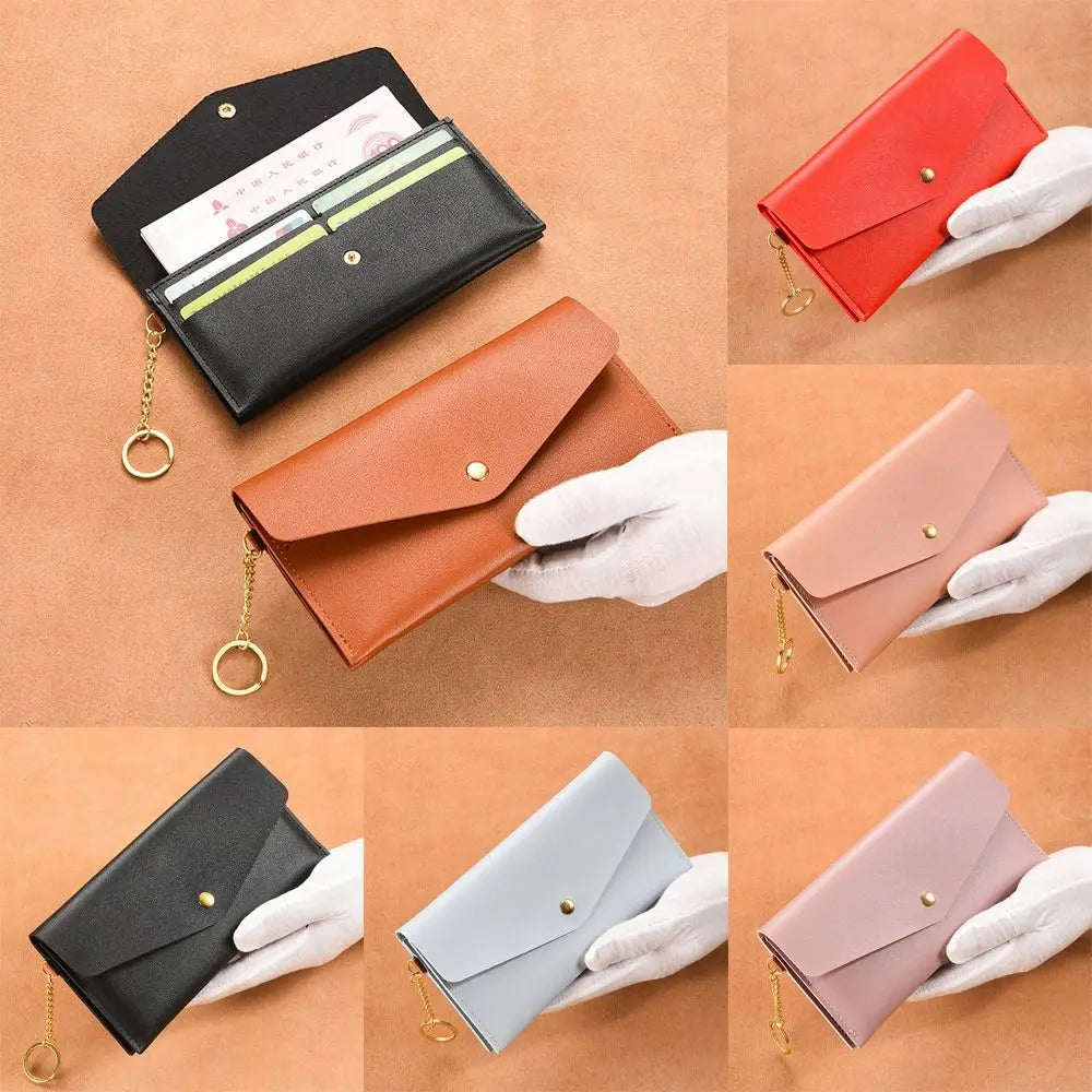 Portefeuille Femme Enveloppe Rétro Cuir PU - Clutch Porte-Cartes Téléphone Monnaie