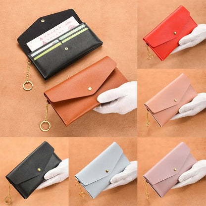 Portefeuille Femme Enveloppe Rétro Cuir PU - Clutch Porte-Cartes Téléphone Monnaie