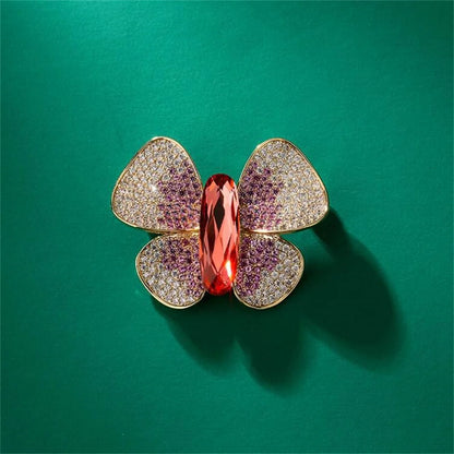 Broche Papillon Luxueuse Exquise – Pin's Fleur Poitrine Élégant Femme
