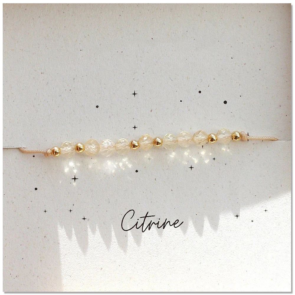 Bracelet Pierres Naturelles Ajustable – Perles 3mm Améthyste Grenat