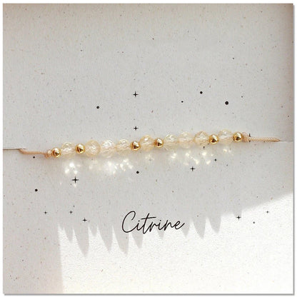 Bracelet Pierres Naturelles Ajustable – Perles 3mm Améthyste Grenat