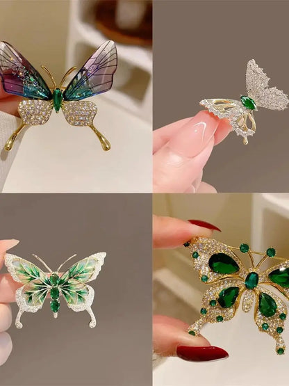 Broche Papillon Luxueuse Exquise – Pin's Fleur Poitrine Élégant Femme