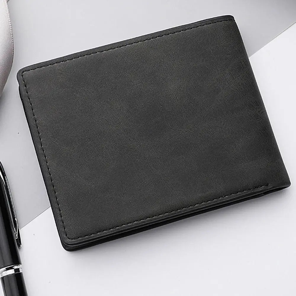 Portefeuille Homme Cuir PU Multi-Cartes - Porte-Monnaie Pliable Grande Capacité