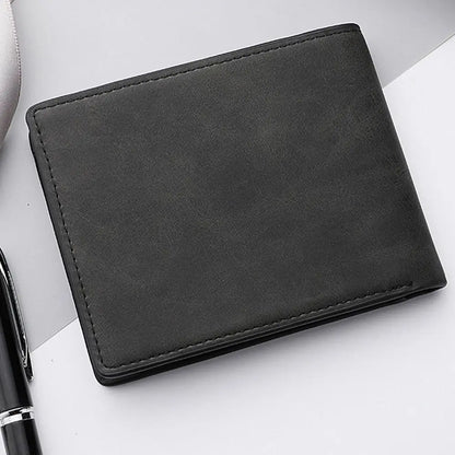 Portefeuille Homme Cuir PU Multi-Cartes - Porte-Monnaie Pliable Grande Capacité
