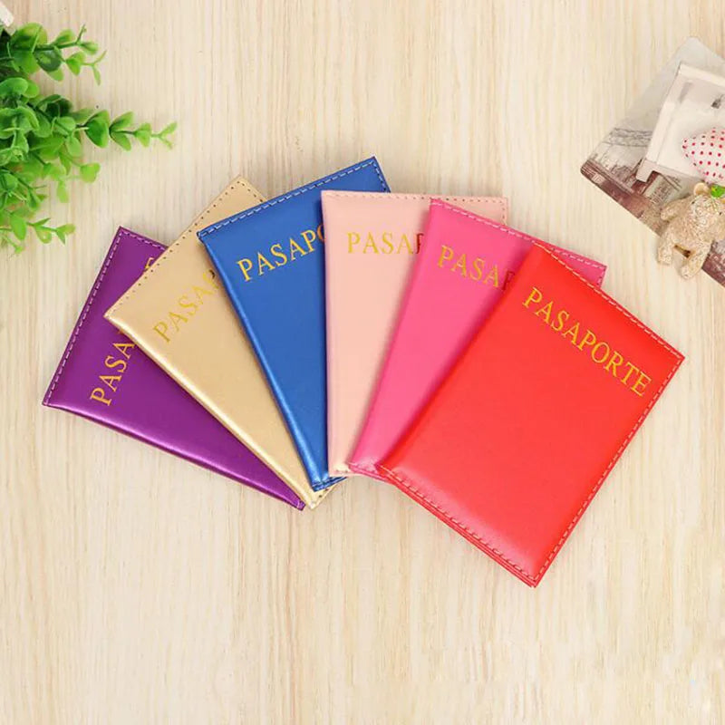 Étui Passeport Femme Cuir PU - Porte-Passeport Voyage Mignon Rose