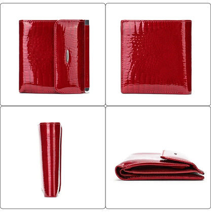 Portefeuille Femme Luxe Clip Cuir - Clutch Soirée Designer Porte-Cartes Crédit