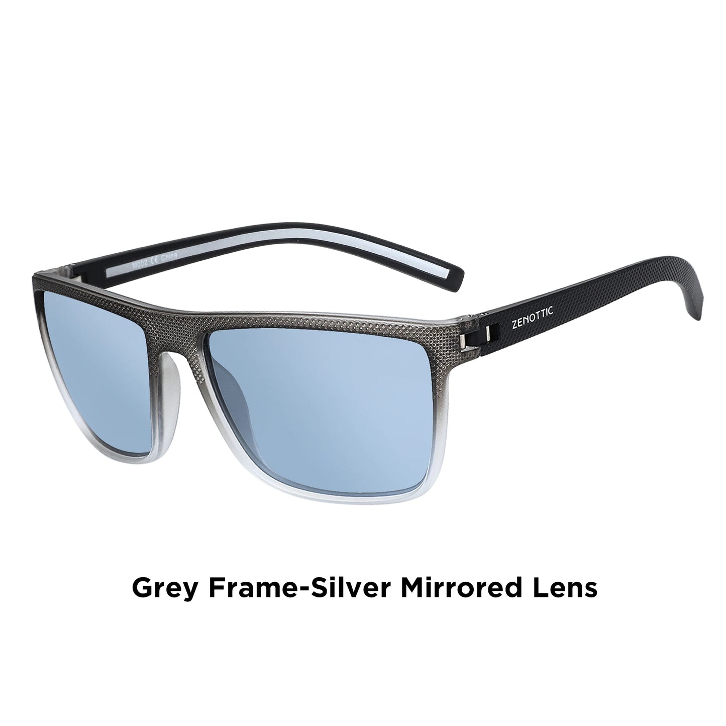 ZENOTTIC Lunettes de Soleil Polarisées Carrées — TR-90 Léger, UV400, Unisexe