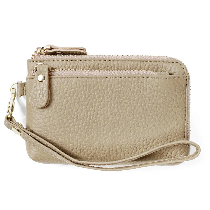 Portefeuille Long Femme Cuir PU Grande Capacité - Porte-Cartes Dragonne Multi-Compartiments
