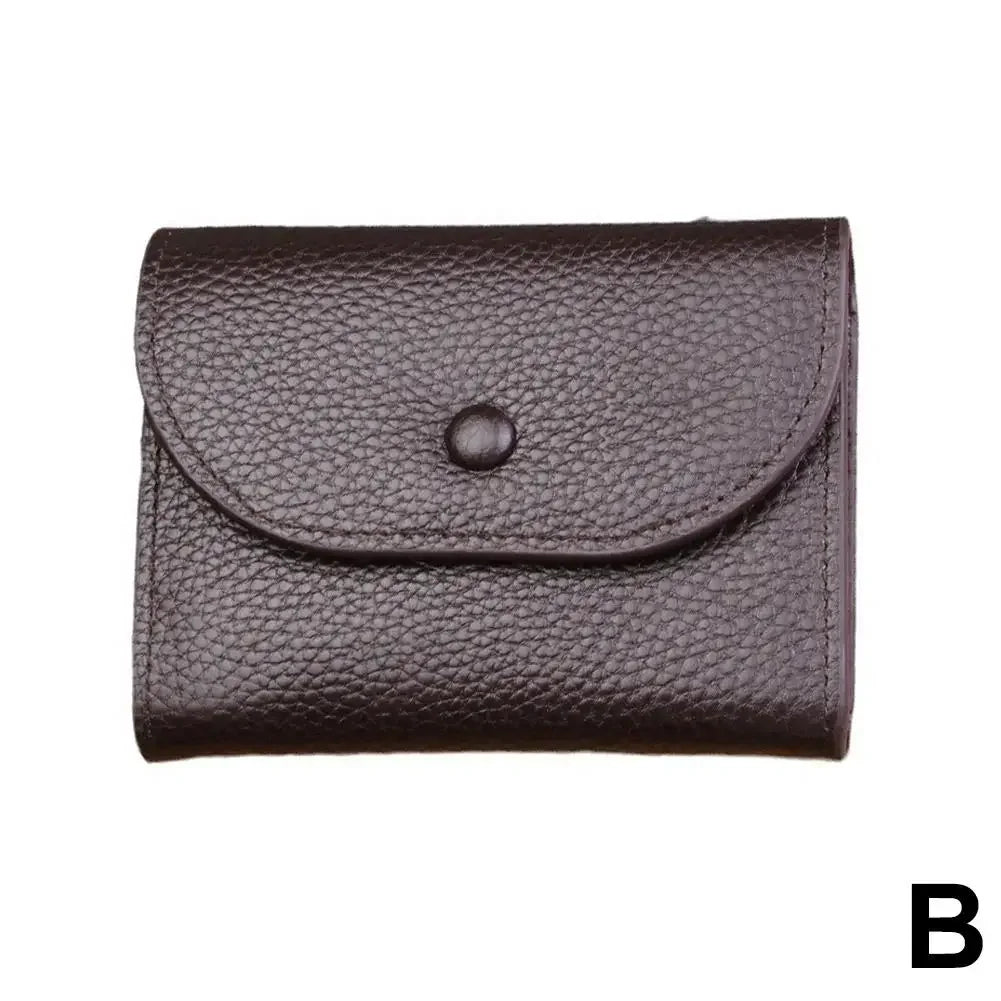 Portefeuille Femme Cuir PU Porte-Carte Compact - Petit Porte-Monnaie Clutch Portable Sac Fashion Noir