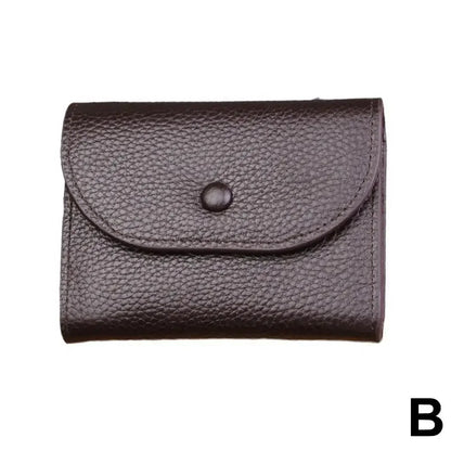 Portefeuille Femme Cuir PU Porte-Carte Compact - Petit Porte-Monnaie Clutch Portable Sac Fashion Noir