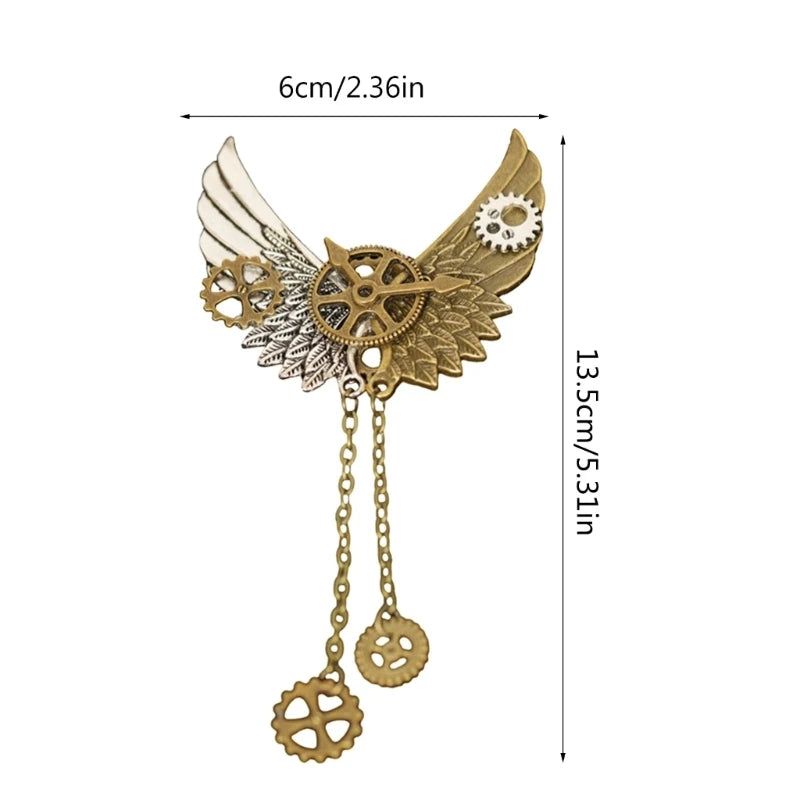 Broche Steampunk Engrenages Mécaniques – Pin's Revers Vintage Unisexe