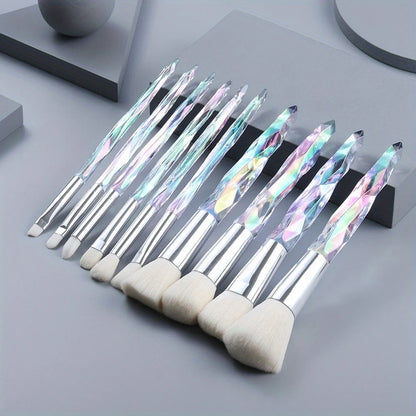 Set 5-10 Pinceaux Maquillage Professionnel - Poudre Libre Contour Fond de Teint Correcteur Sourcils Beauté