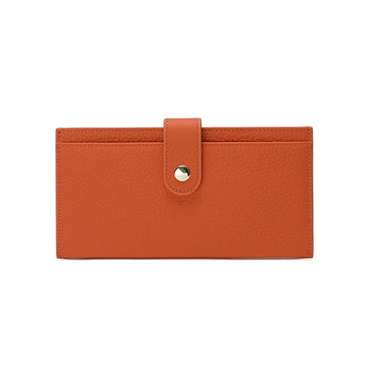 Portefeuille Femme Cuir Luxe 6 Emplacements Cartes Slim - Porte-Monnaie Zippé Détachable Externe Noir