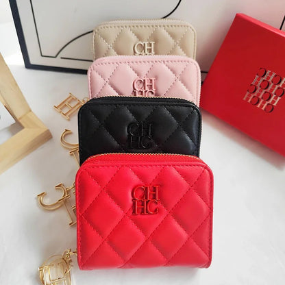 Portefeuille Femme Cuir PU Artisanat Exquis - Compact Multi-Cartes Chic Durable