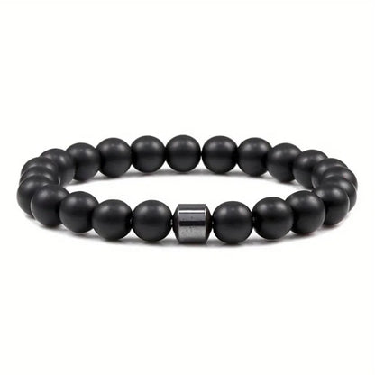 Bracelet Perles de Pierre Naturelle – Énergie & Style Unisexe