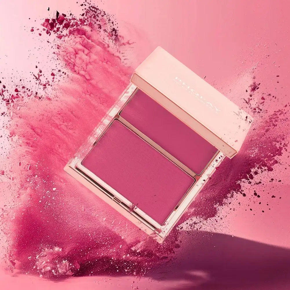 Palette Blush Contour Mat Naturel - Double Couleur Haute Pigmentation Longue Tenue Visage Sculpté Beauté