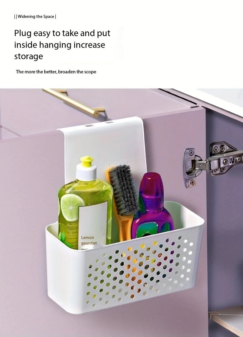 Organisateur de Porte d'Armoire de Cuisine - Panier de Rangement Suspendu Multifonction