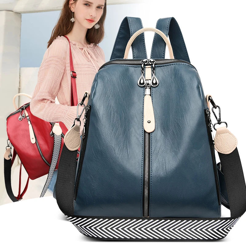 Sac à Dos Femme Cuir Souple Premium - Backpack Voyage École Mode 2025