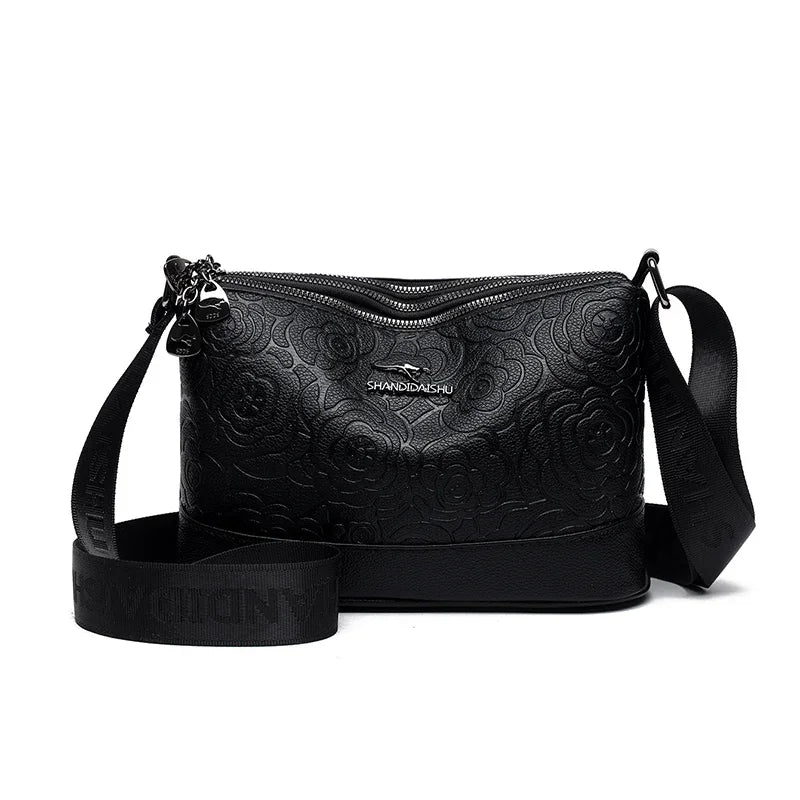 Sac à Main Femme Cuir PU 3 Poches - Grand Tote Bag Crossbody Imprimé Fashion