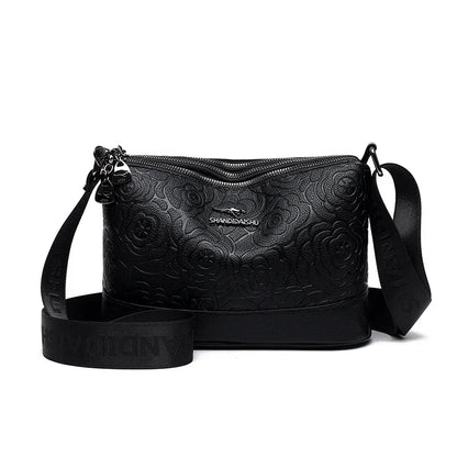 Sac à Main Femme Cuir PU 3 Poches - Grand Tote Bag Crossbody Imprimé Fashion