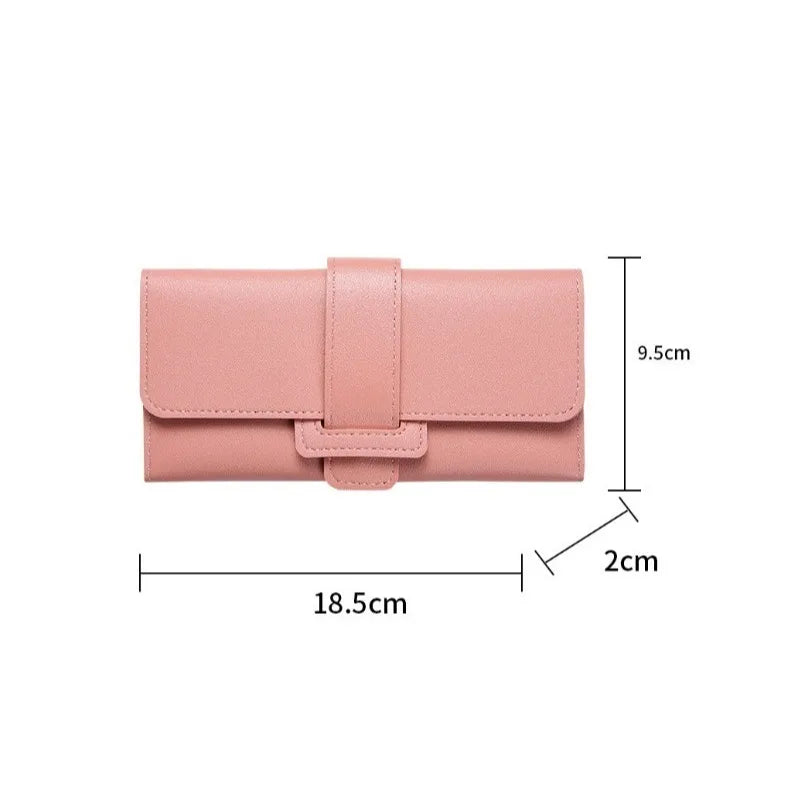 Portefeuille Long Femme Cuir PU Grande Capacité - Porte-Cartes Multi-Positions Fashion