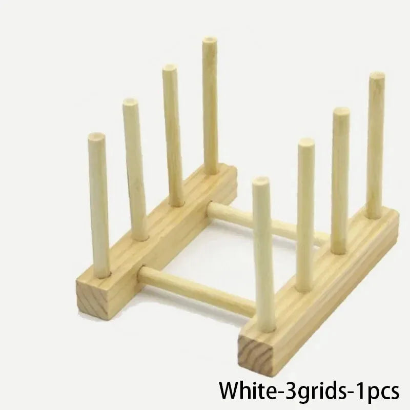 Égouttoir à Vaisselle en Bois - Support Multifonction pour Assiettes et Tasses