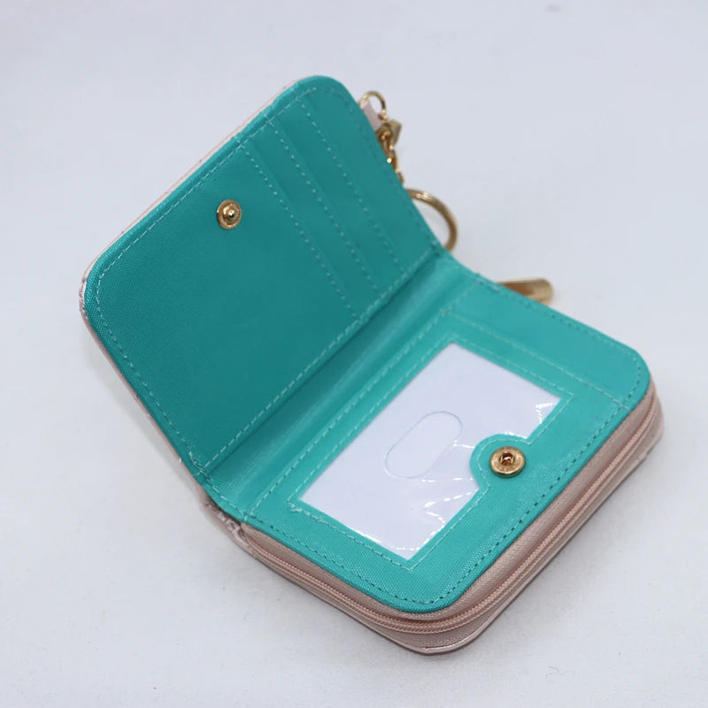 Portefeuille Femme Étudiant Cartoon Fermeture Éclair - Porte-Monnaie Multi-Cartes Poupée Mignon