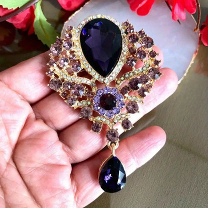 Broche Baroque Fleur Luxe - Pin's Élégant Mariage Soirée Cadeau