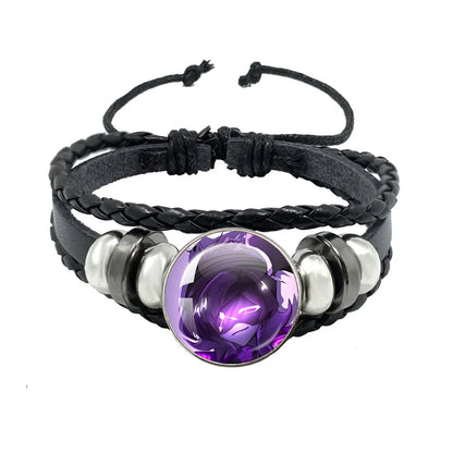 Bracelet Murder Drones Uzi x N – Cabochon Verre Cuir Ajustable Fan Art