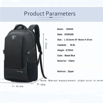 Sac à Dos OIWAS Voyage Business - Multifonctionnel Laptop Homme Femme