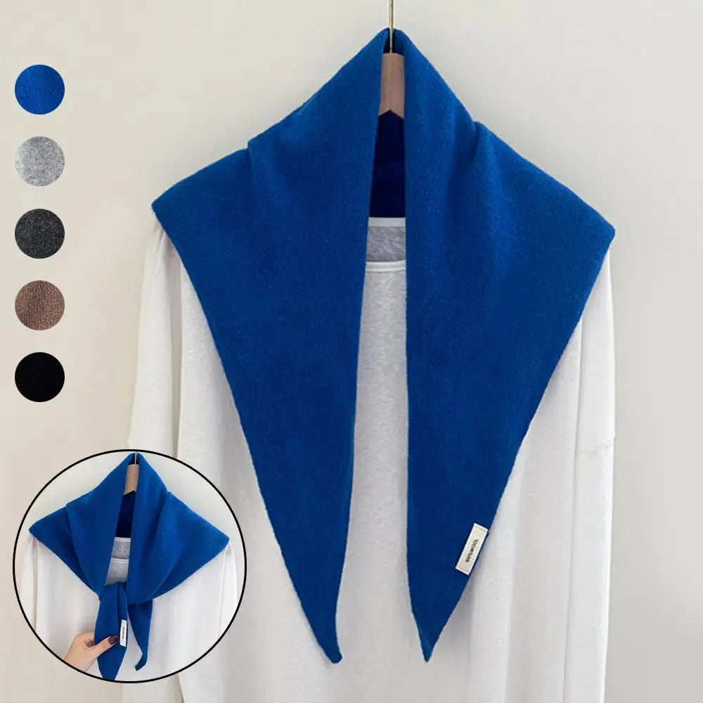 Foulard Triangle Laine 100% Coréen Femme - Écharpe Cachemire Longue Chaude Châle Tricotée