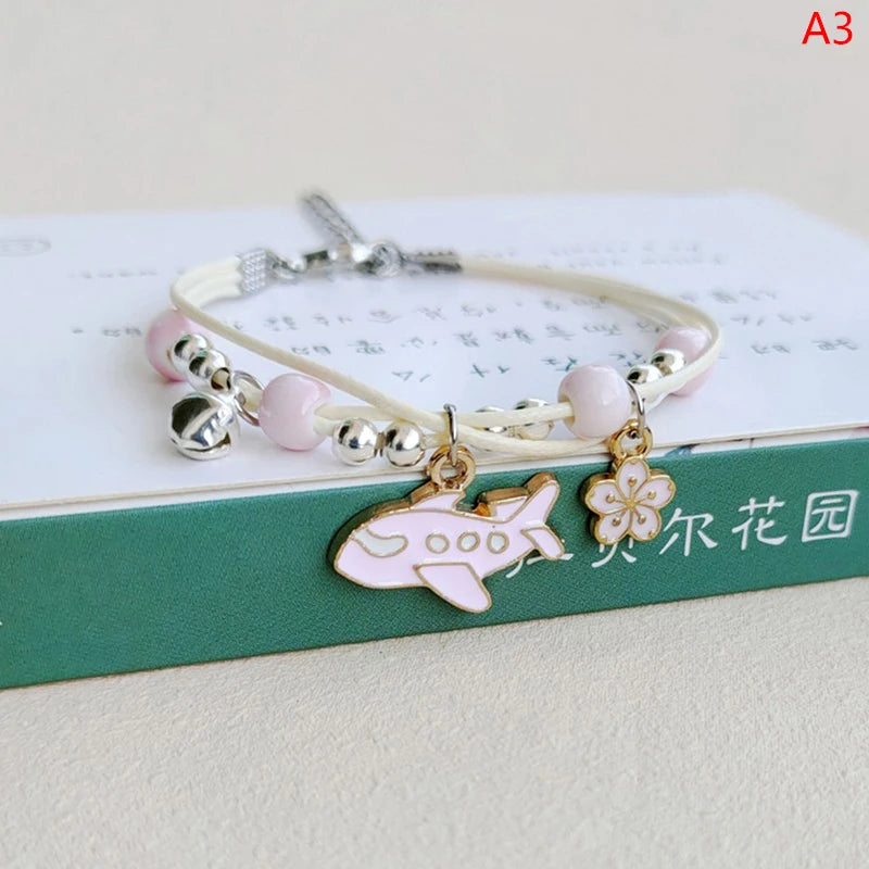 Bracelet Lapin Cartoon Mignon Simple Cristaux – Charm Perles Ajustable Enfants Amies
