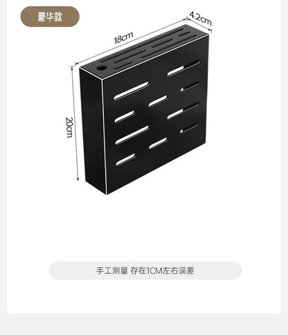 Porte-Couteaux Mural de Cuisine - Rangement Sans Perçage en Acier au Carbone