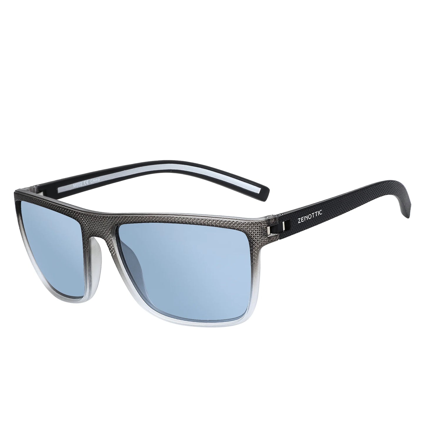 ZENOTTIC Lunettes de Soleil Polarisées Carrées — TR-90 Léger, UV400, Unisexe