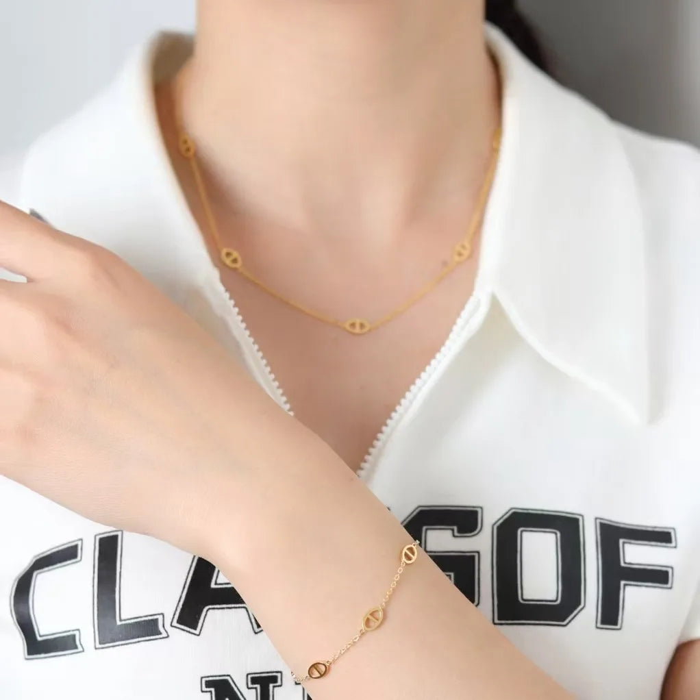 Bracelet Acier Titane Design Unique – Chaîne Luxe Couples Polyvalent