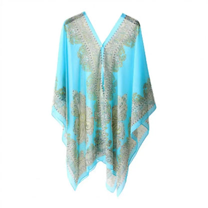 Foulard Châle Mousseline Été Protection Solaire Femme - Bandana Plage Voyage Léger Doux
