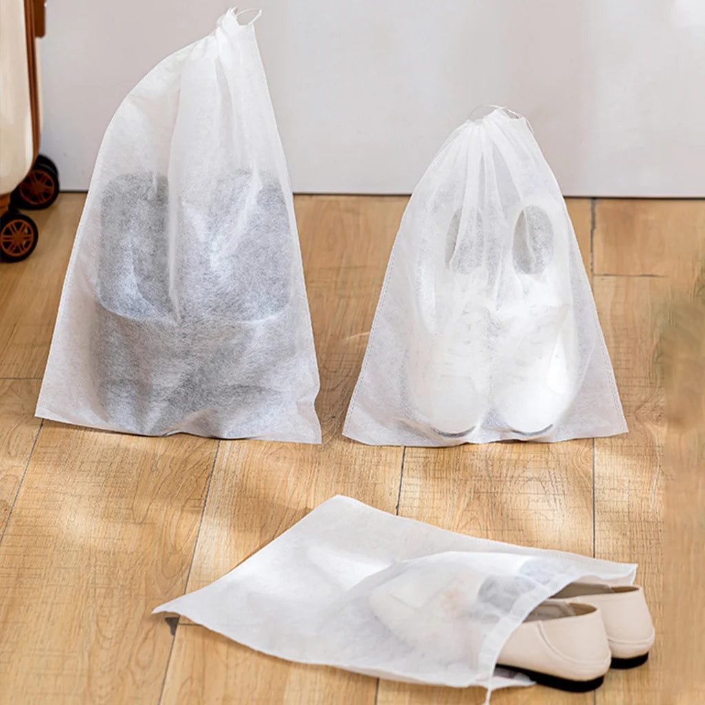Pochettes à Chaussures en Tissu Non-Tissé – Lot de 10 ou 20 pcs