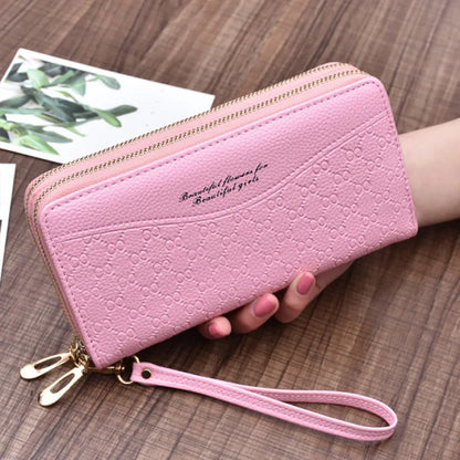 Portefeuille Long Femme Double Fermeture Éclair - Clutch Grande Capacité Cuir Europe