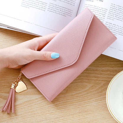 Portefeuille Femme Long Cuir PU - Pochette Clutch Porte-Cartes avec Porte-Monnaie
