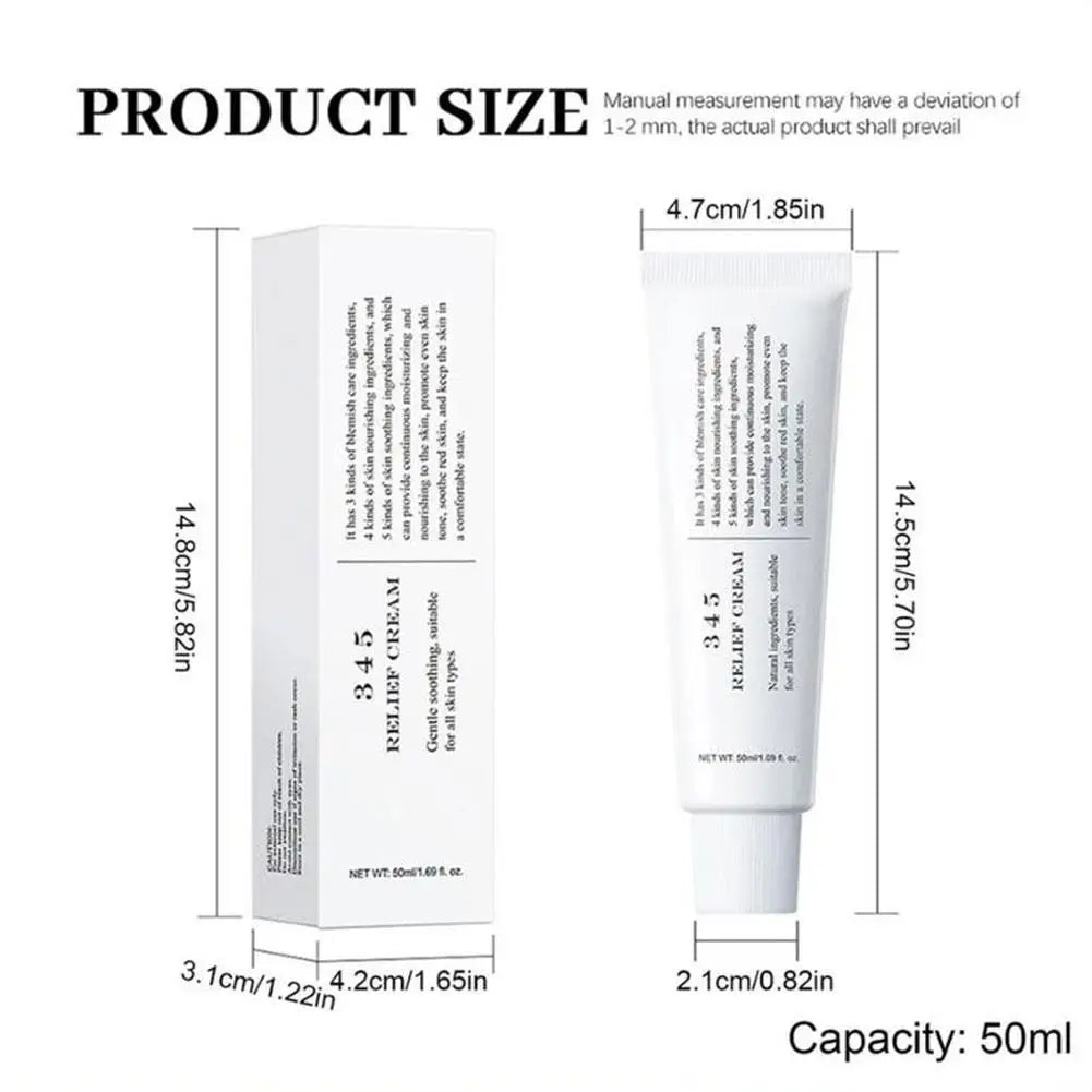 Crème Relief 50ml Nourrissante - Anti-Marques Acné Antioxydante Réparatrice Barrière Hydratante Soin Beauté