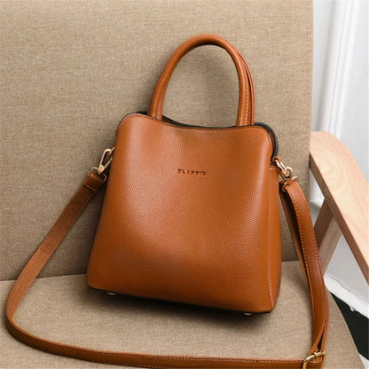Sac à Main Femme Cuir Luxe 3 Poches - Tote Crossbody Designer Petit