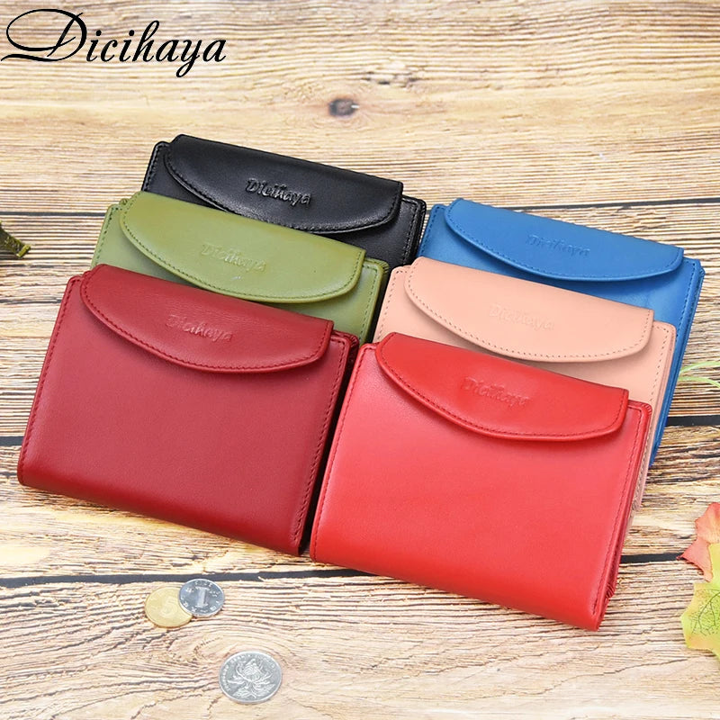 Portefeuille Femme Cuir Véritable - Porte-Monnaie Mini Clutch Porte-Cartes Bourgogne