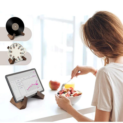 Support Livre de Recettes en Bois - Porte-Menu Cuisine & Bureau