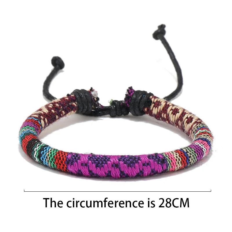 Ensemble 12 Bracelets Bohèmes Coton Ajustables – Ethniques Unisexe Voyage
