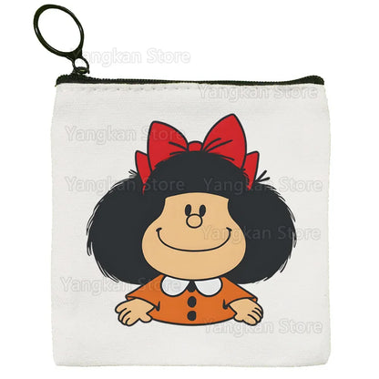Portefeuille Vintage Mafalda Porte-Monnaie - Porte-Carte Multifonction Garçon Fille Unisexe Rétro